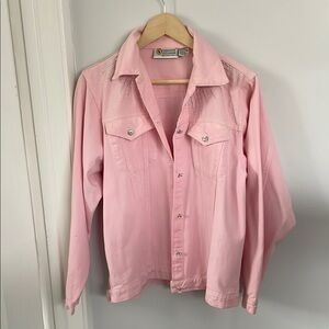 Christine Alexander Pink Jean Jacket Classic women size L